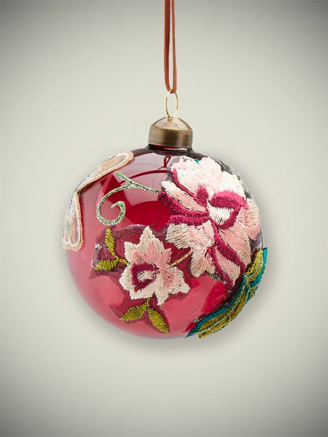 Bola Decoración Navidad 'Embroidery' Redonda Ø8 cm