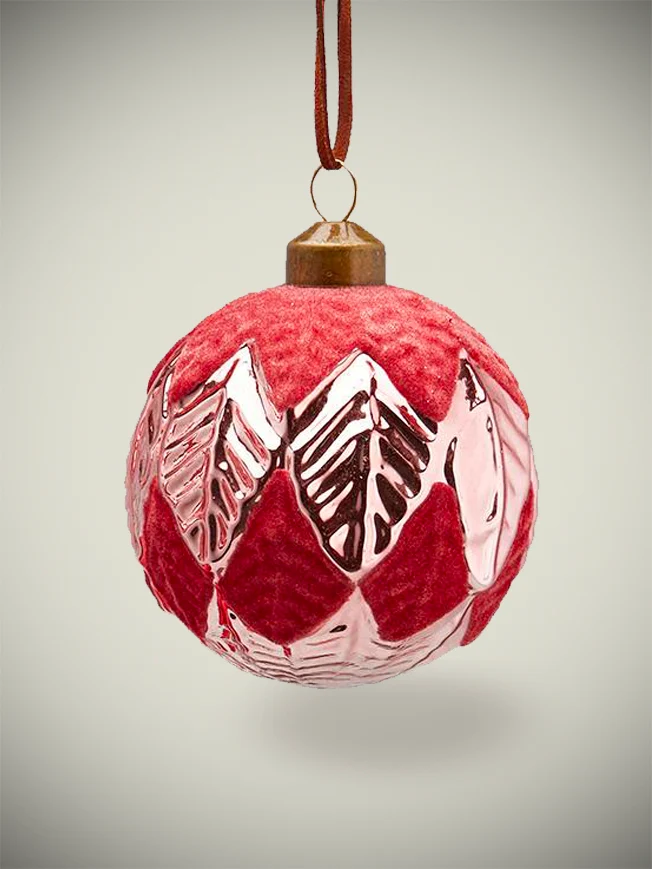 Bola Decoración Navidad 'Marnie Leaves' 8cm