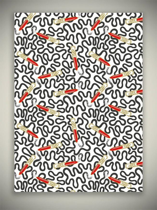 Papel Envoltorio 'Lipstick Wiggle' - Zandra Rhodes