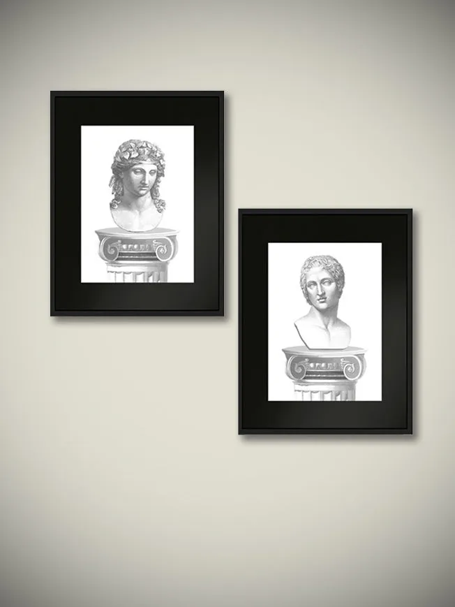 Láminas Decorativas de Arte 'Bustos Griegos'