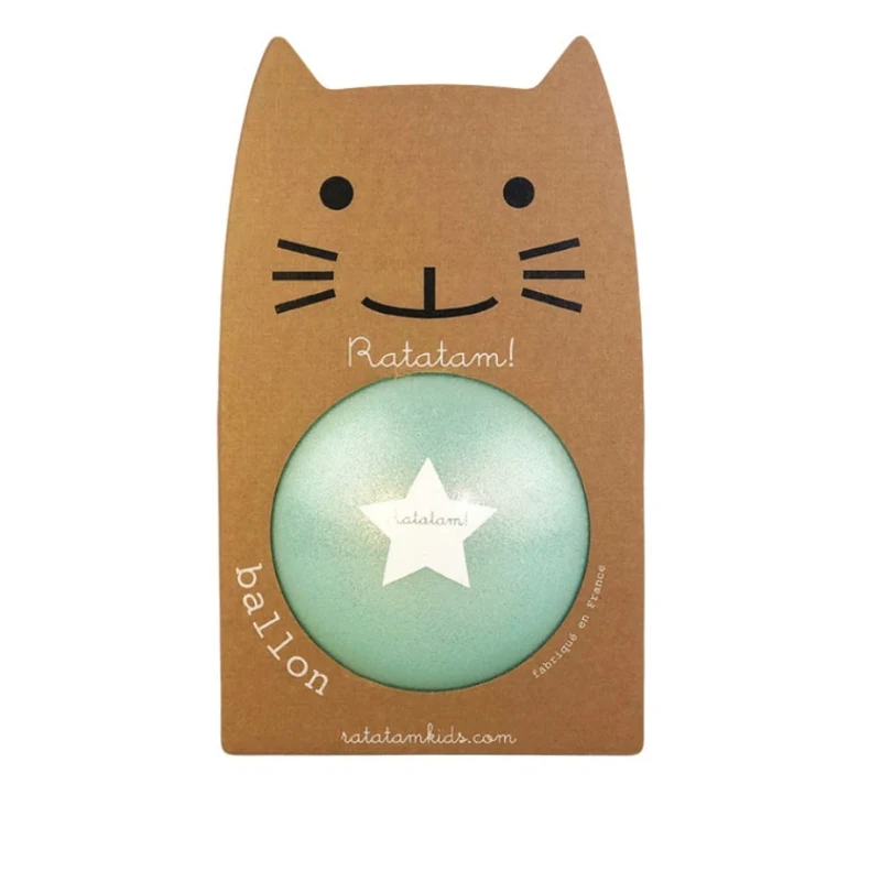 Pelota estrella glitter azul