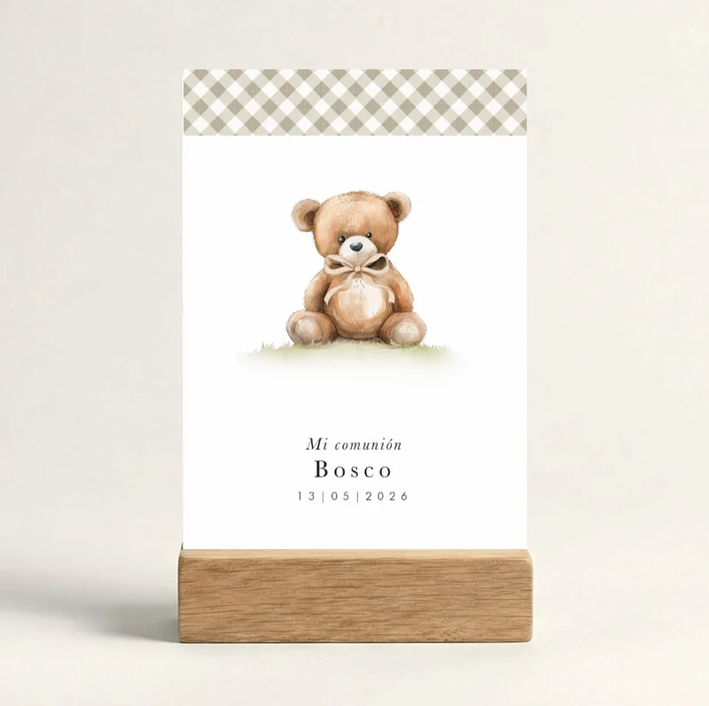 Centro de mesa con soporte de madera Teddy / 2 uds.