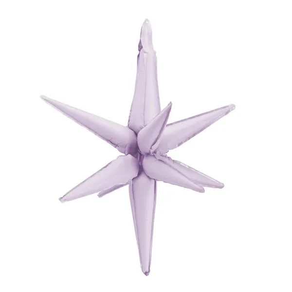 Globo estrella 3D lila mate NO HELIO