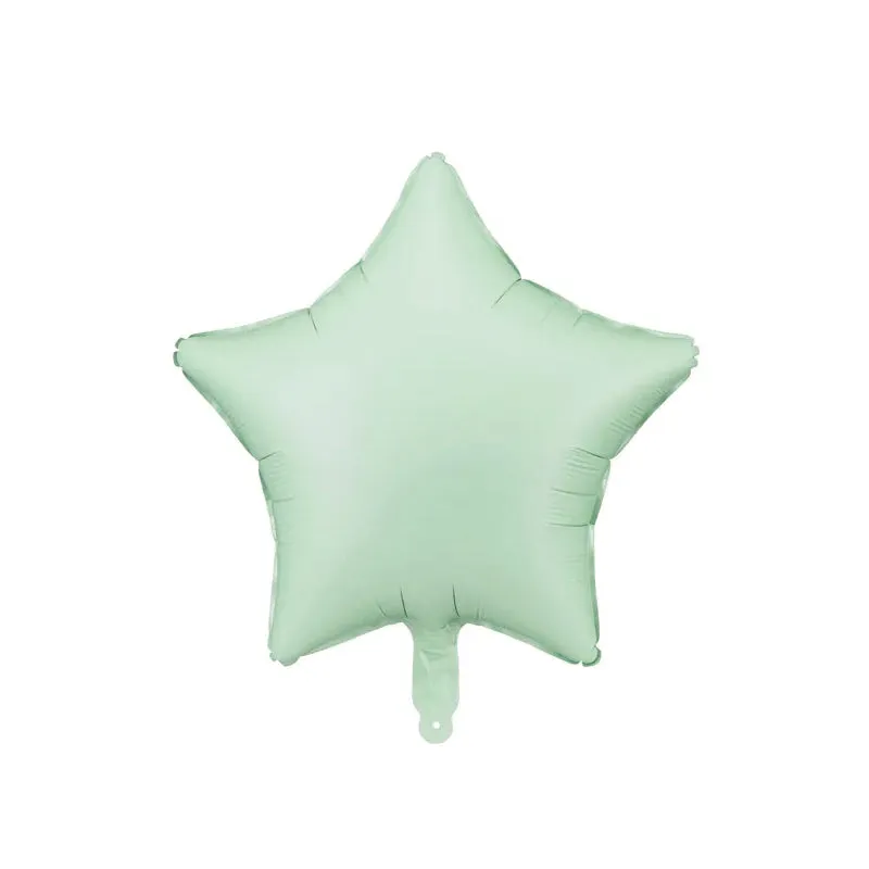Globo foil estrella verde pastel