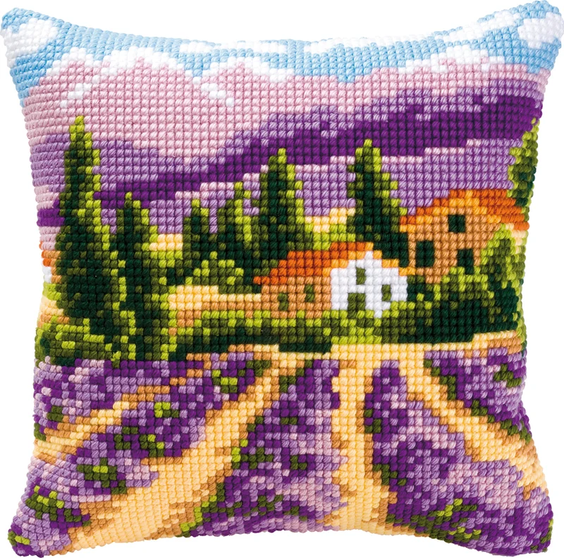 Kit para Bordar Cojín en Punto de Cruz "La Provenza" - Vervaco