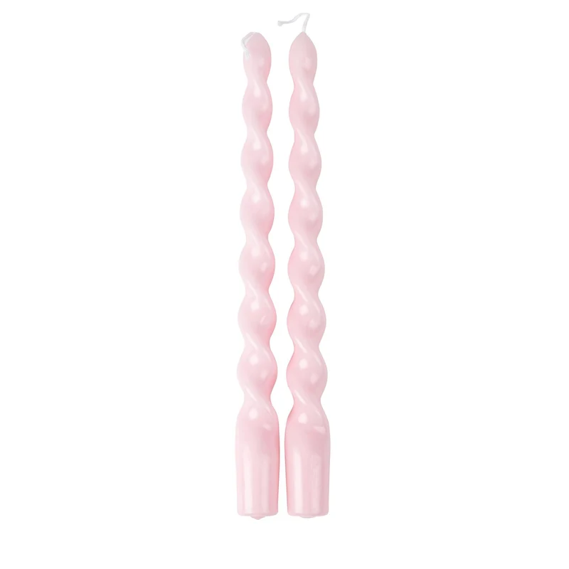 Conjunto de velas espirais rosa / 2 unid.
