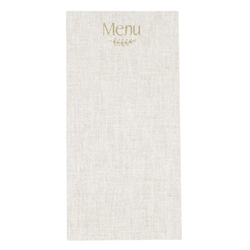 Menu com envelope a imitar linho / 10 unidades