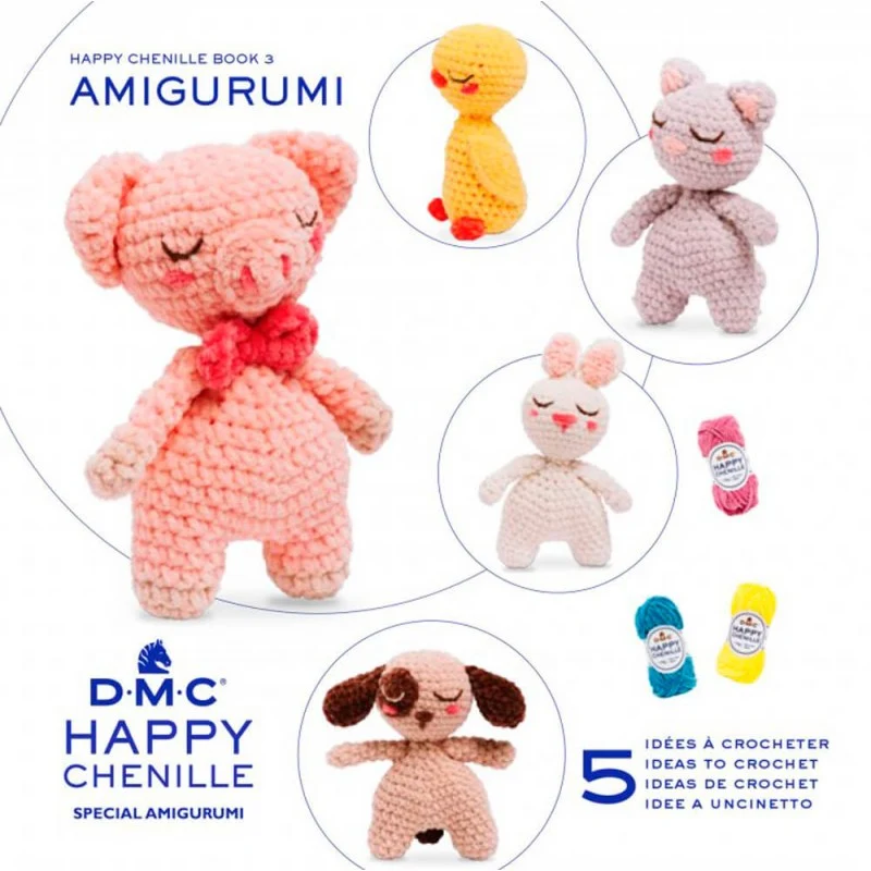 Libro de Creación de Amigurumis - Animales de Granja - DMC Happy Chenille Nº 3