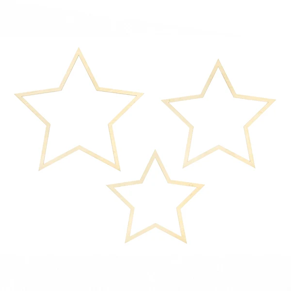 Estrellas de madera decorativas