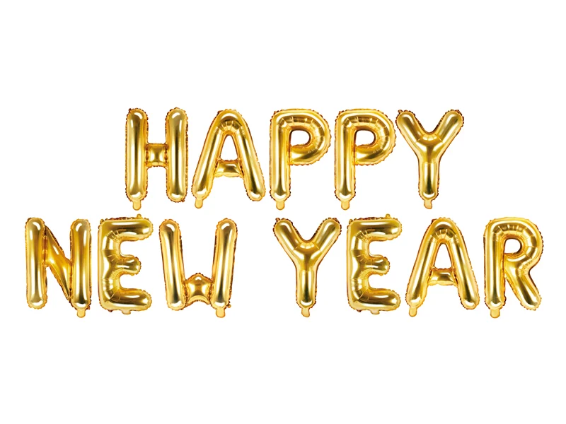 Globo foil Letras Doradas 'Happy New Year'