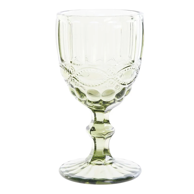 Copa cristal labrada verde