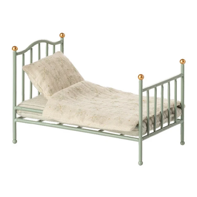 Cama individual mint vintage miniatura ratón Maileg