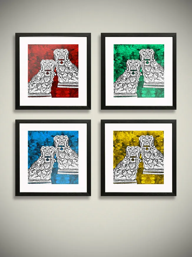 Lámina decorativa 'King Charles Spaniels'