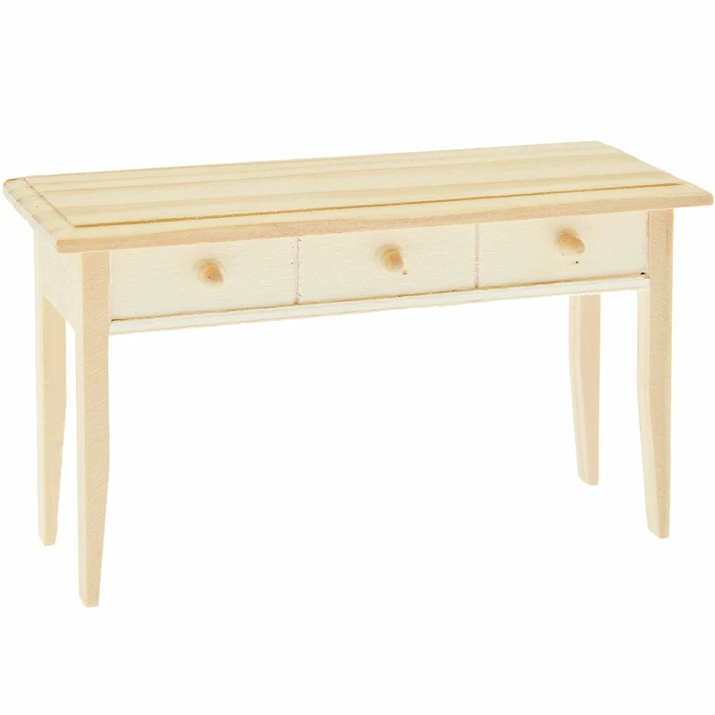 Escritorio madera miniatura ratón