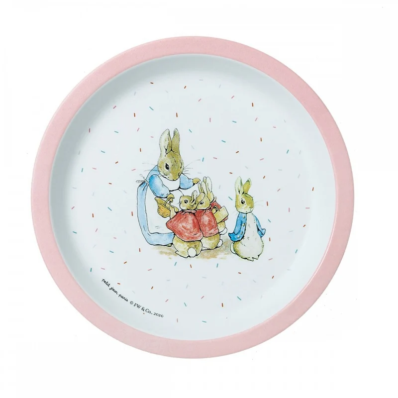 Plato melamina Peter Rabbit rosa