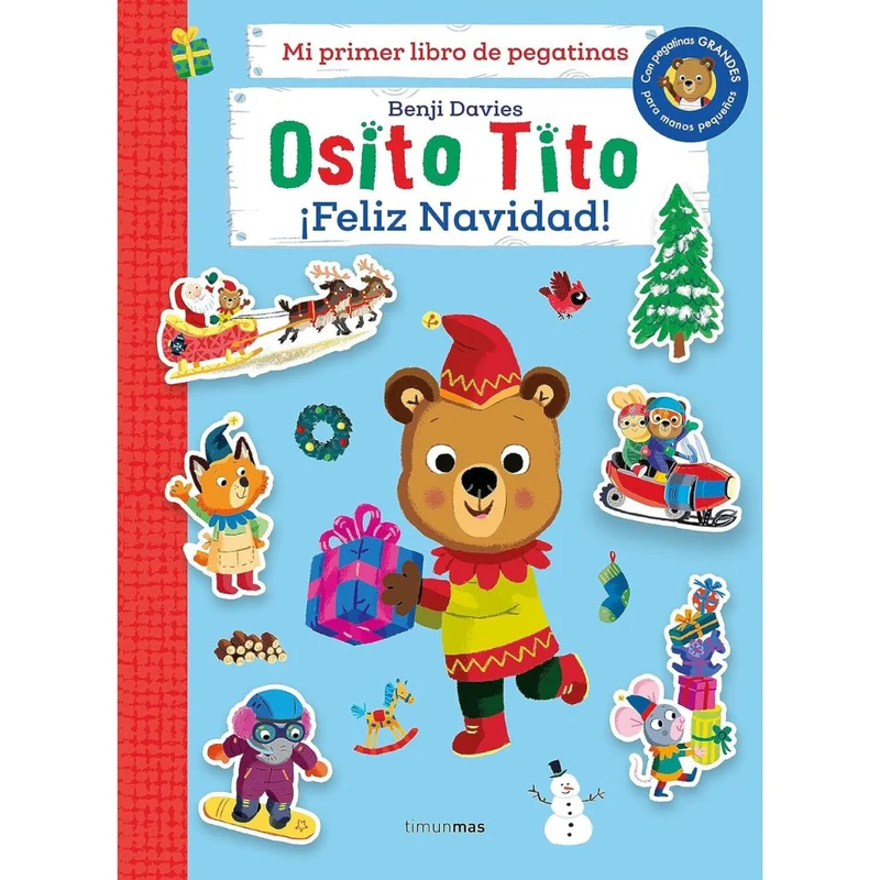 Mi primer libro de pegatinas Osito Tito · Navidad