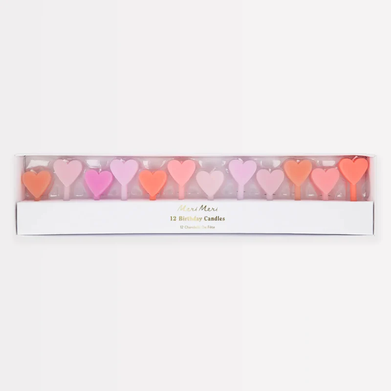 Mini velas corazón mix rosa