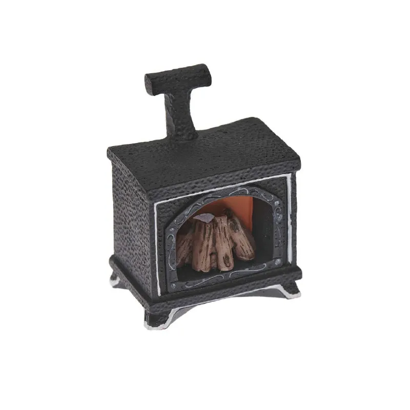 Chimenea con luz miniatura ratón