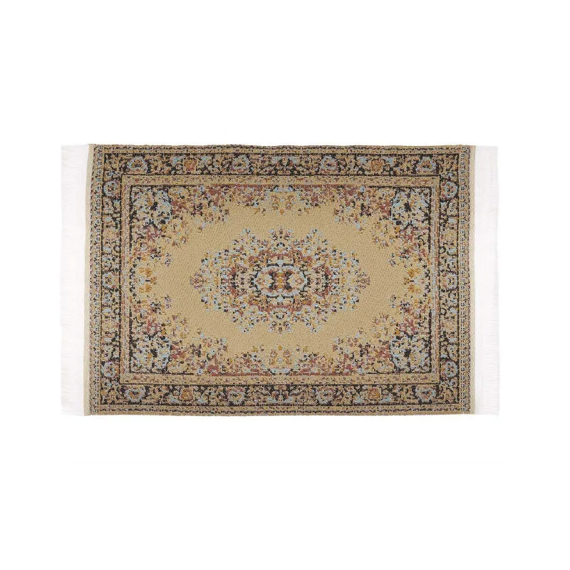 Alfombra persa beige miniatura ratón