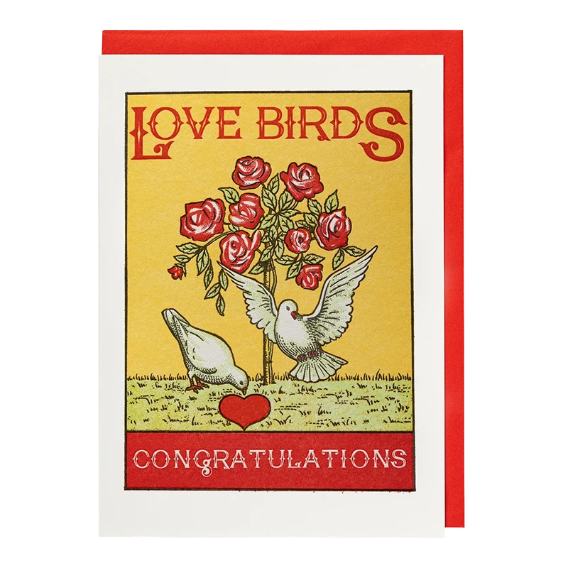 Tarjeta felicitación Love Birds