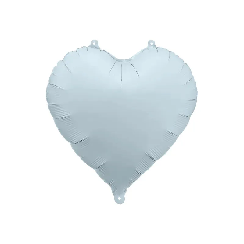 Globo foil corazón celeste pastel