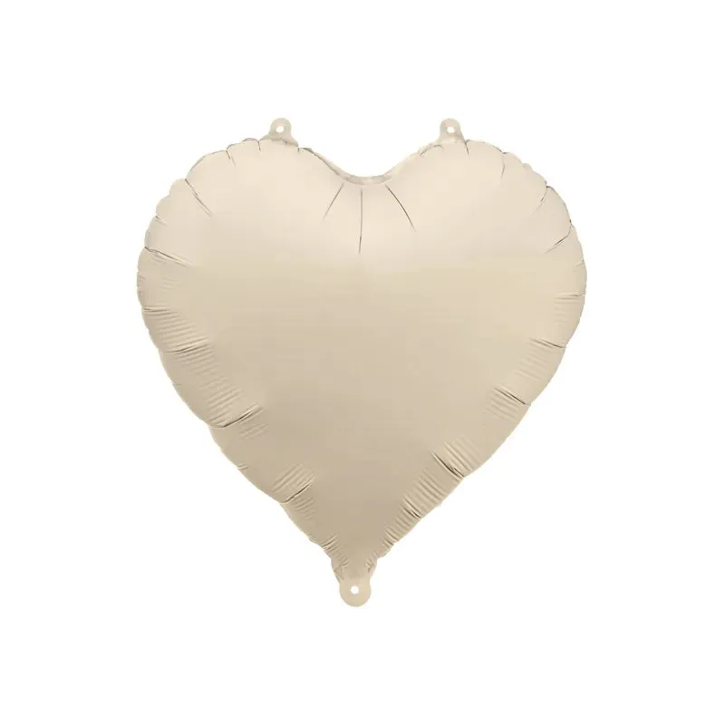 Globo foil corazón beige