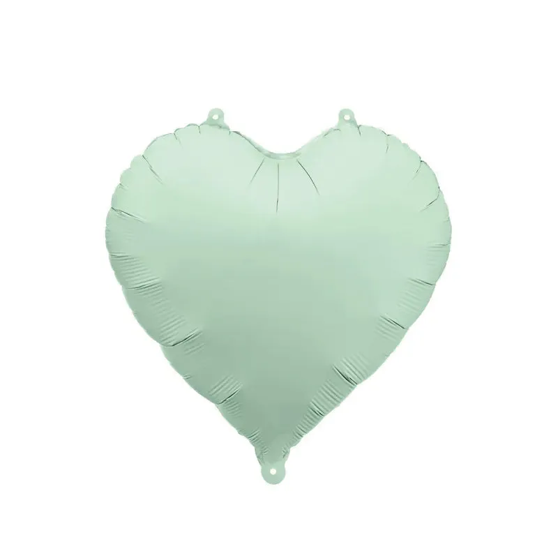 Globo foil corazón verde pastel