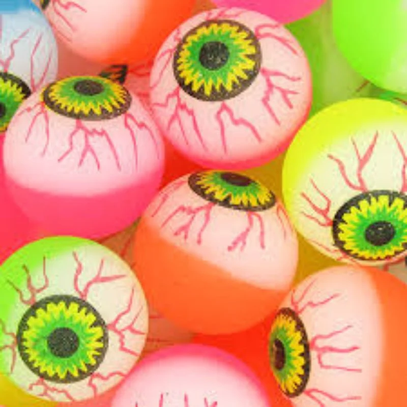 Ojos slime Halloween naranja y verde / 2 uds.