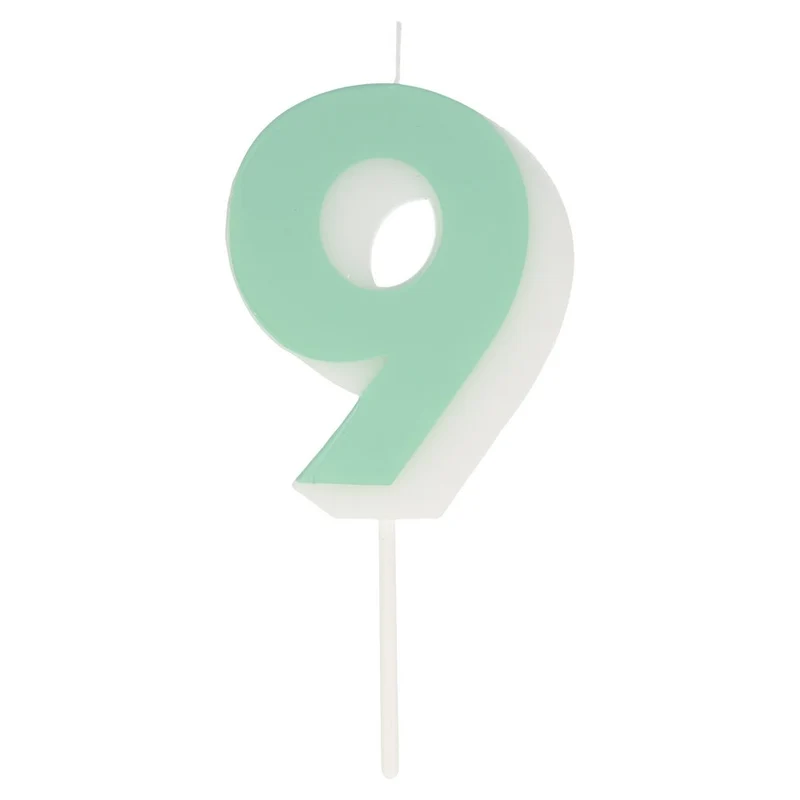 Vela número 9 neon