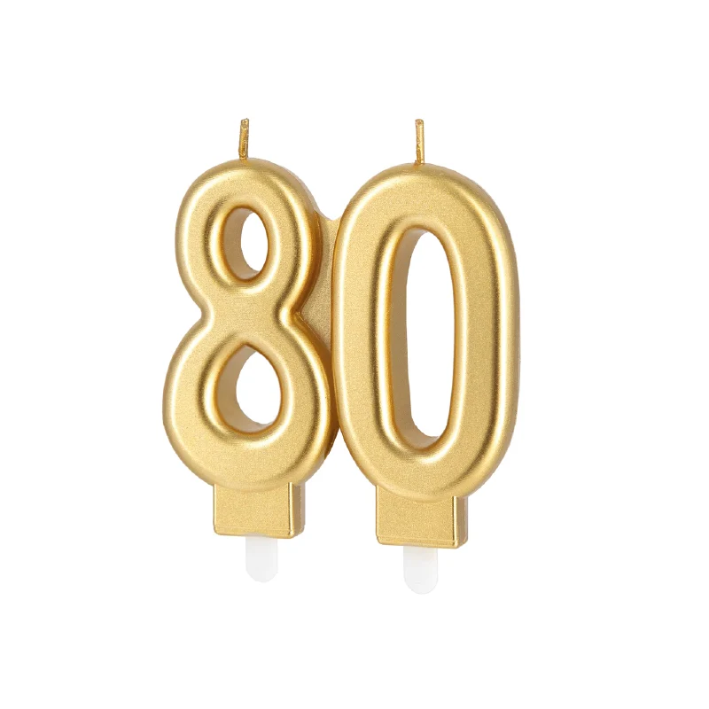 Vela dourada número 80