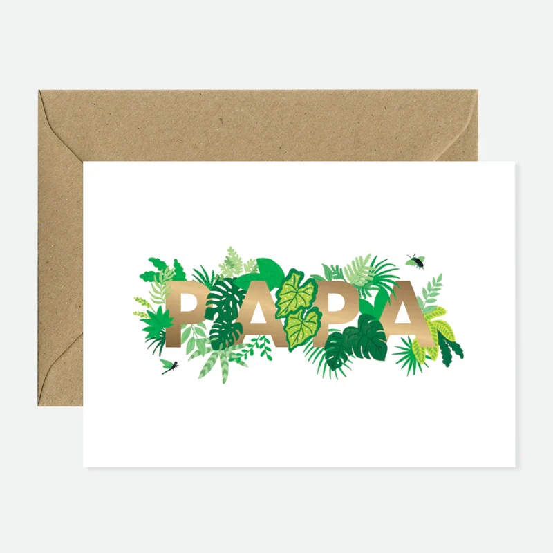 Tarjeta felicitación Papa Plants