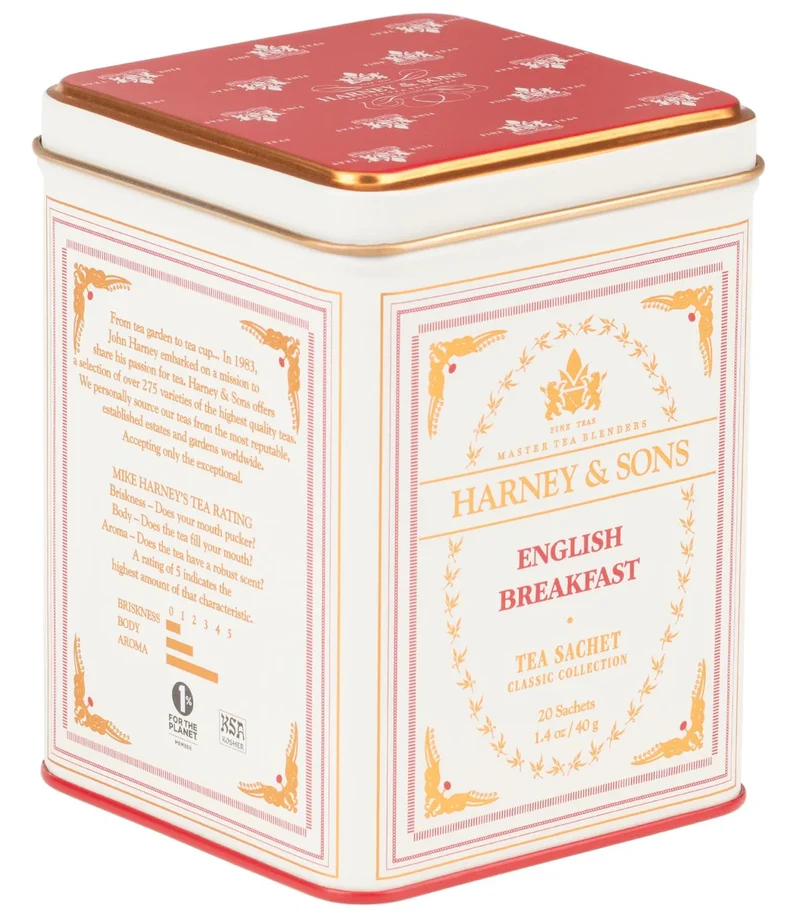 Lata de té English Breakfast Harney & Sons / 20 uds.