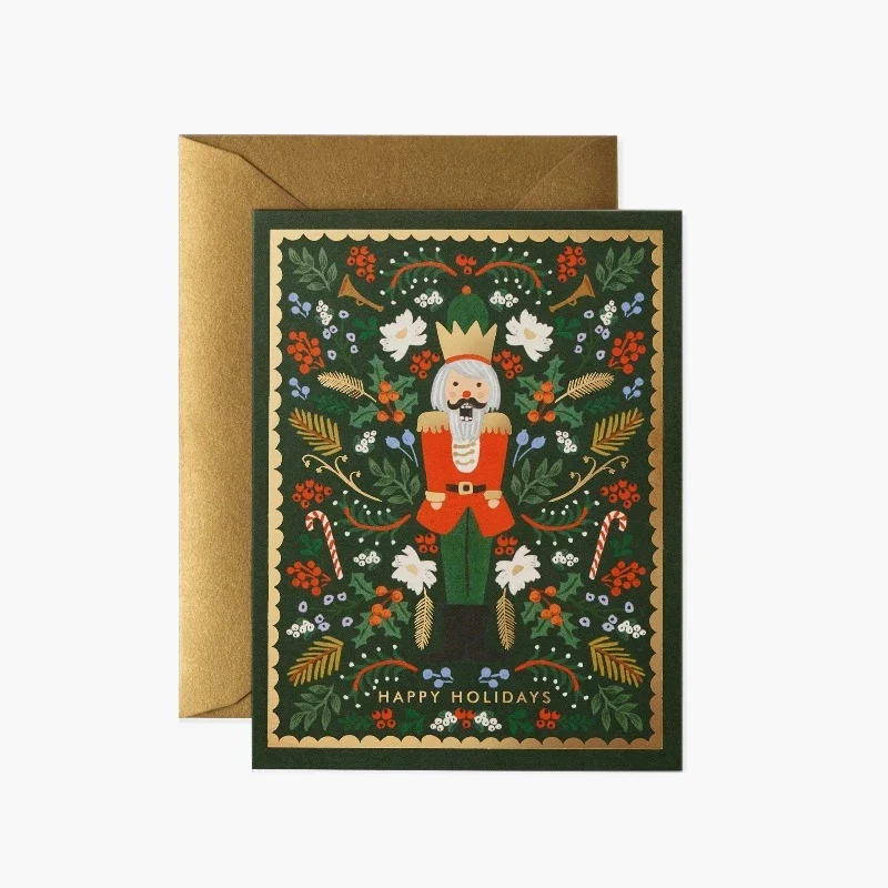 Tarjeta de Navidad Evergreen Nutcracker R. Paper & Co