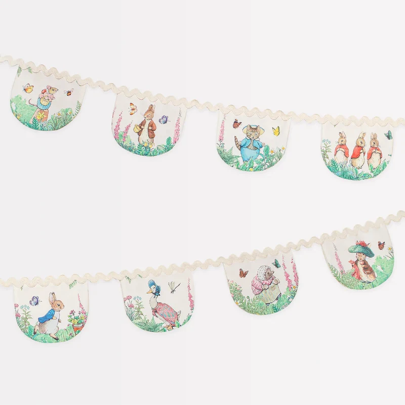 Bandeirolas de tecido do Peter Rabbit