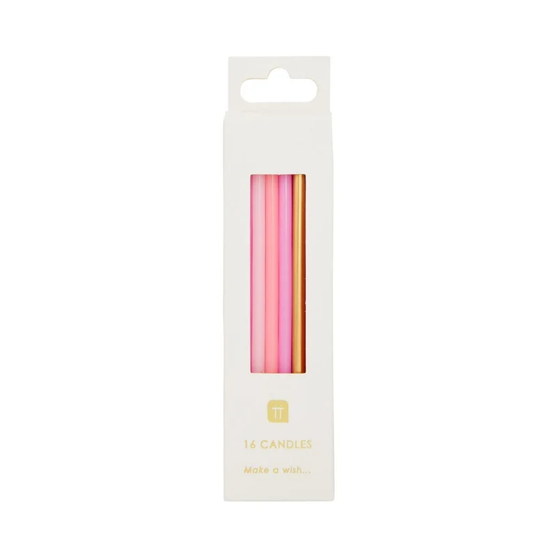 Mistura de vela rosa e ouro M / 16 pcs.