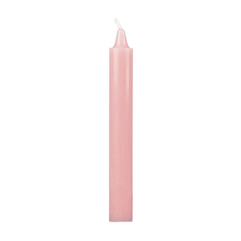 Vela cilíndrica basic rosa / 4 uds.