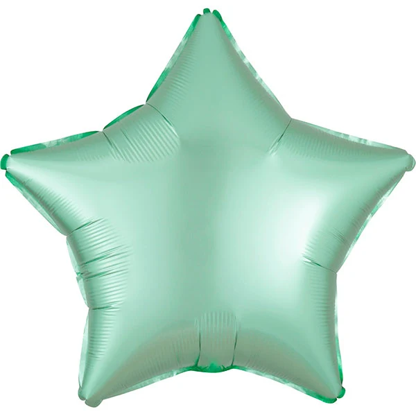 Globo Mylar estrella Mint satinado basic
