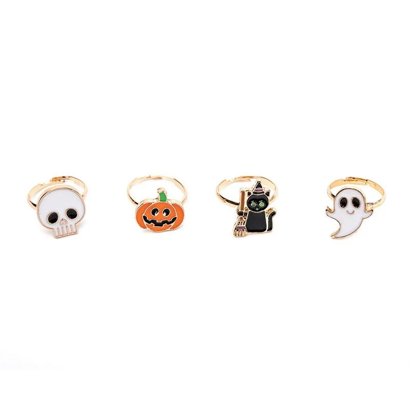 Anillos Halloween Spooky Wooky Brillan en la oscuridad