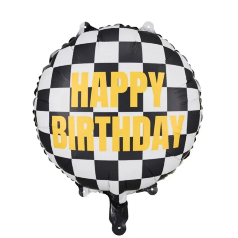Globo foil carreras de Coches Happy Birthday
