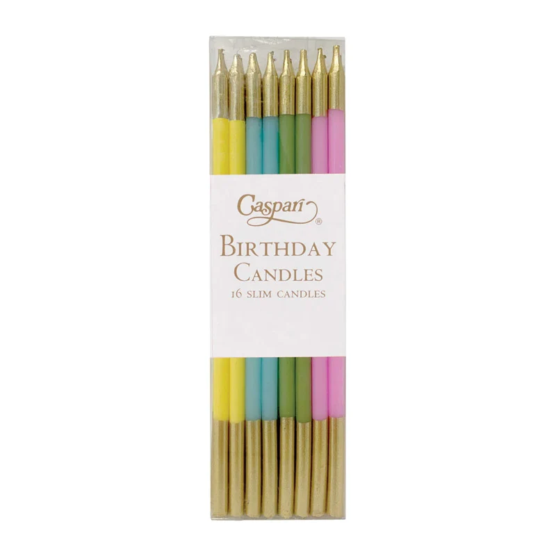Velas largas mix pastel / 16 ud.