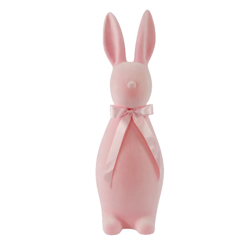 Coelhinho de Veludo Rosa da Páscoa L