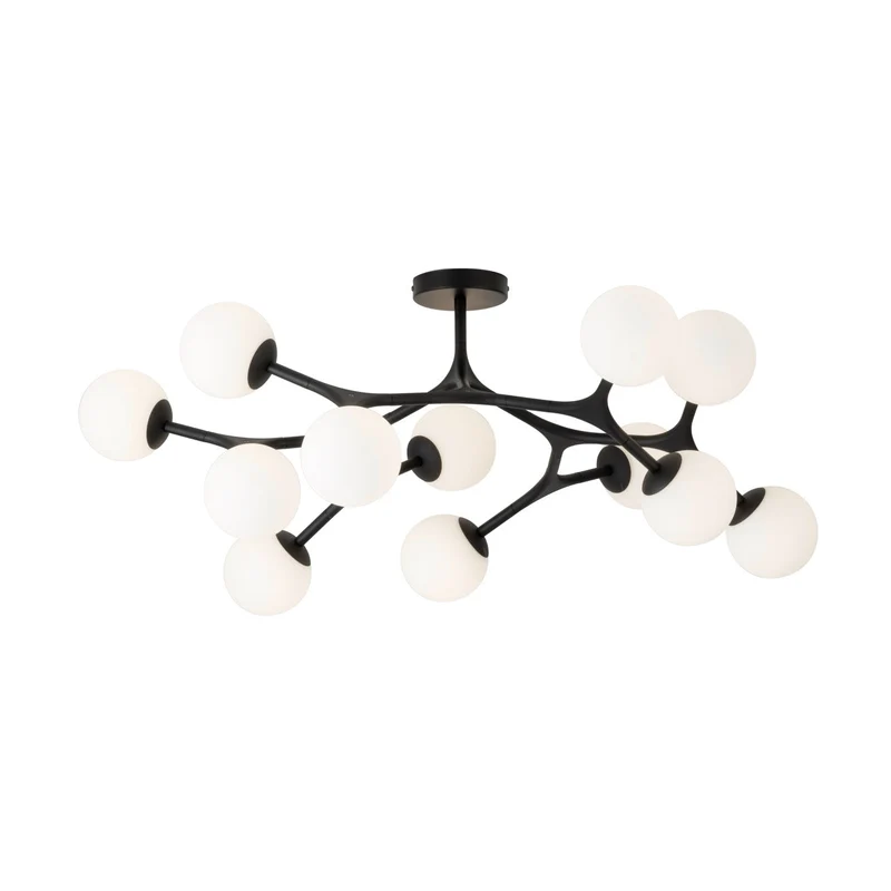 EGLO Maragall Plafón LED acero vidrio opalino mate negro blanco 39529
