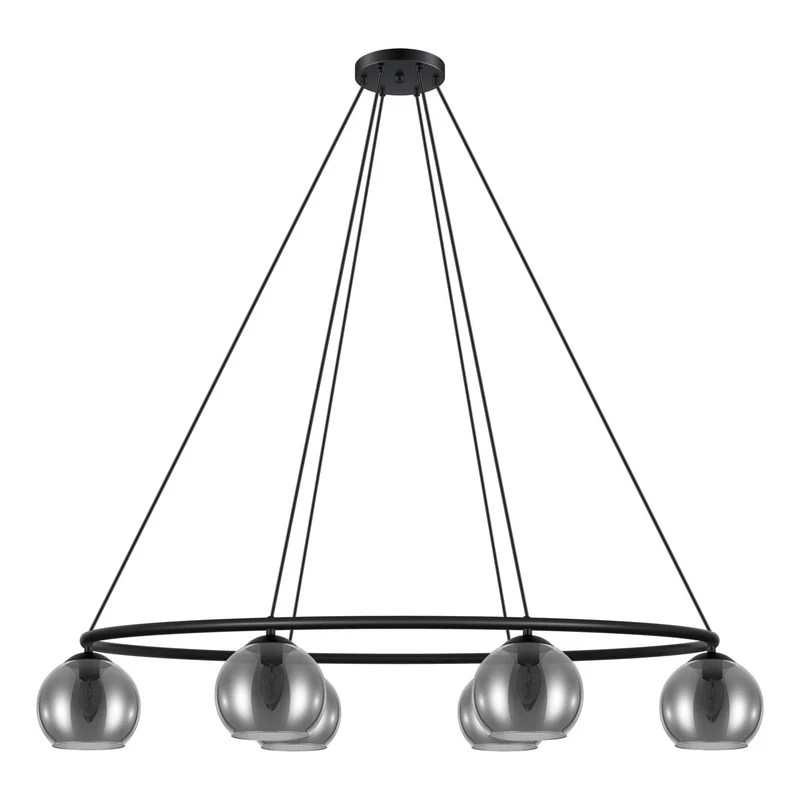 EGLO Daguella Lámpara de techo colgante acero vidrio vaporizado negro negro transparente 39578