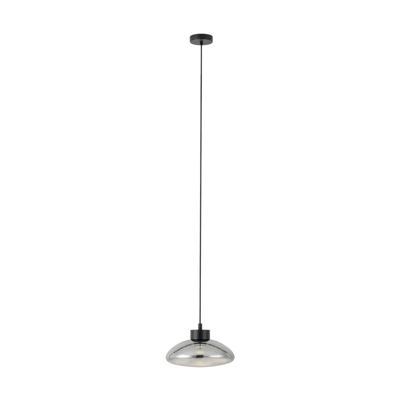 EGLO Sarnarra Lámpara de techo colgante LED regulable acero vidrio vaporizado negro