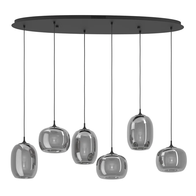 EGLO Larva Lámpara de techo colgante LED portátil regulable acero vidrio vaporizado