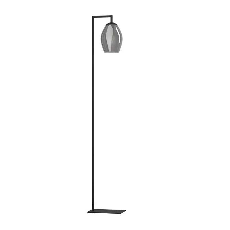 EGLO Estanys Lámpara de pie acero vidrio vaporizado negro negro transparente