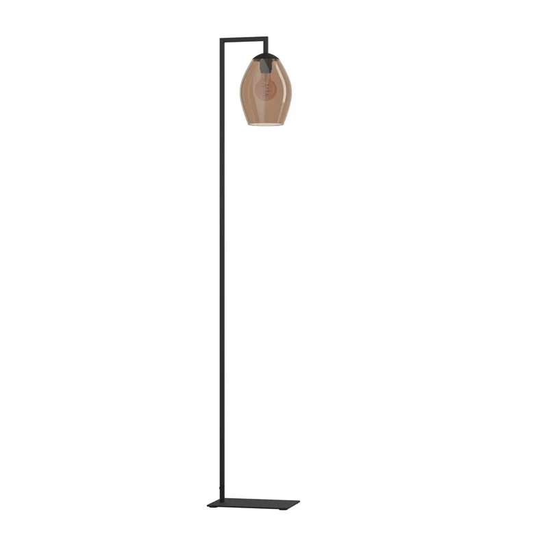 EGLO Estanys 1 Lámpara de pie acero vidrio negro -