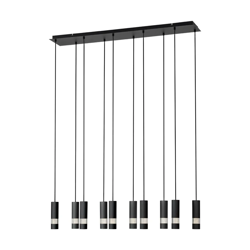 EGLO Bernabeta Lámpara de techo colgante LED acero plástico negro transparente 39707