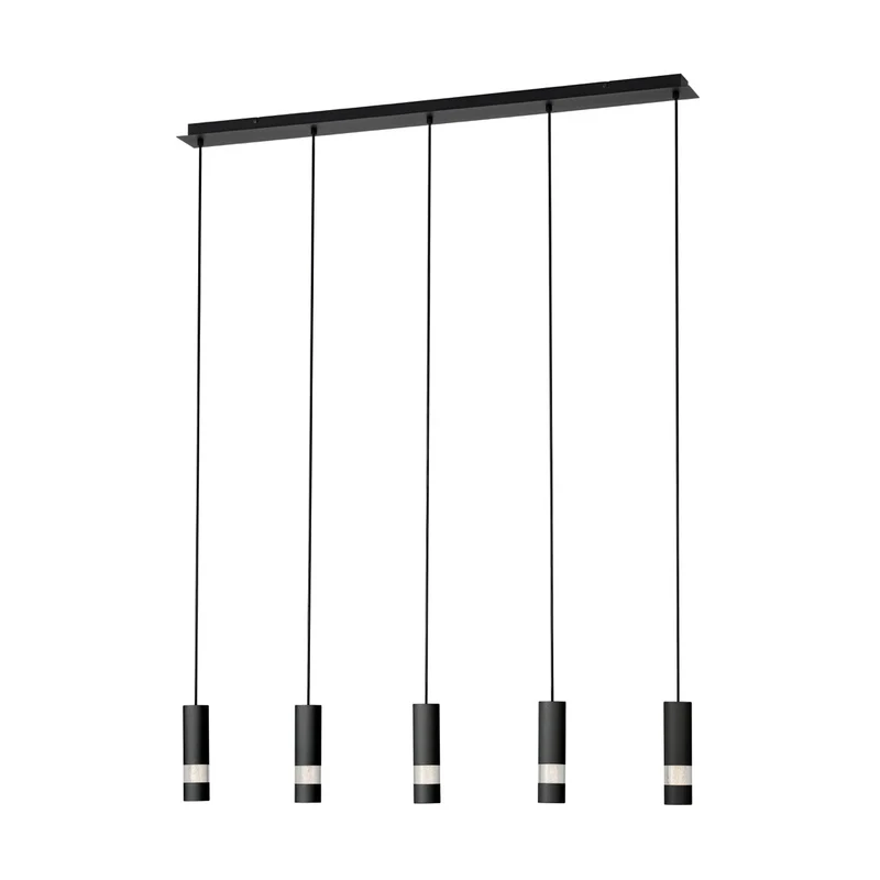 EGLO Bernabeta Lámpara de techo colgante LED acero plástico negro transparente 39706