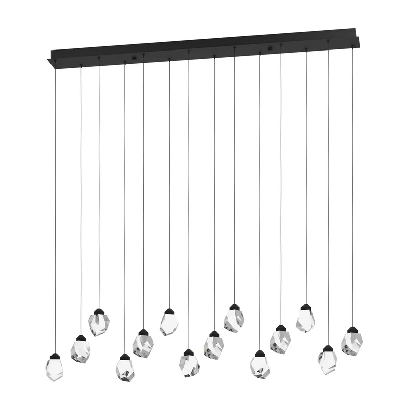 EGLO Sindicat Lámpara de techo colgante LED regulable acero cristal negro claro